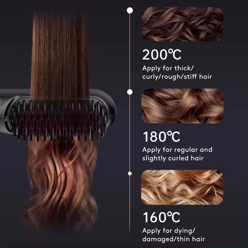 Wireless Hair Straightener Hot Brush