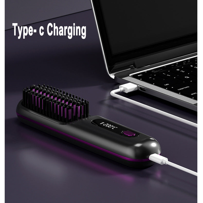 Wireless Hair Straightener Hot Brush