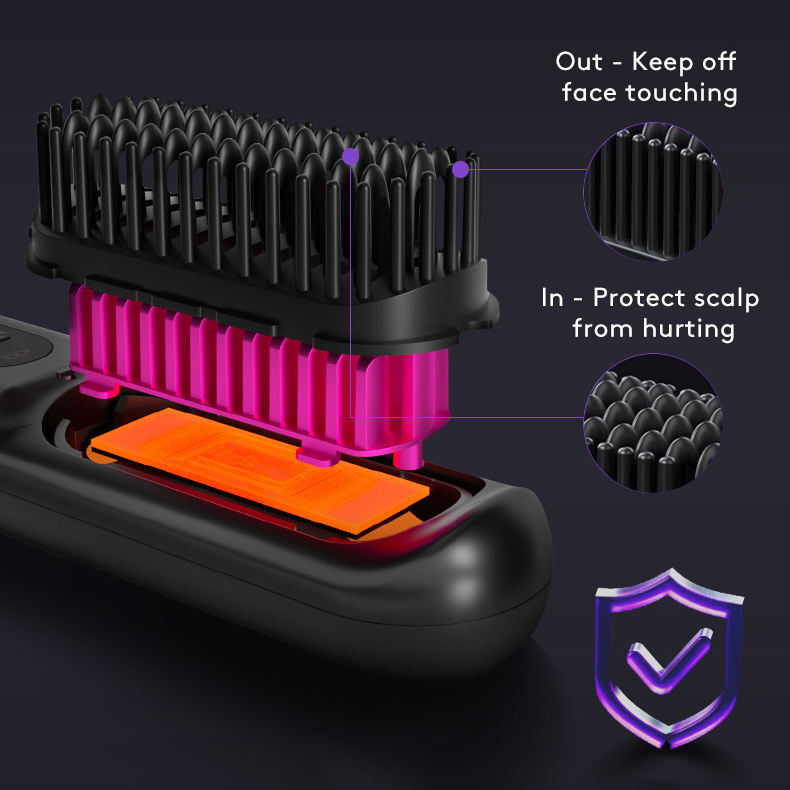 Wireless Hair Straightener Hot Brush