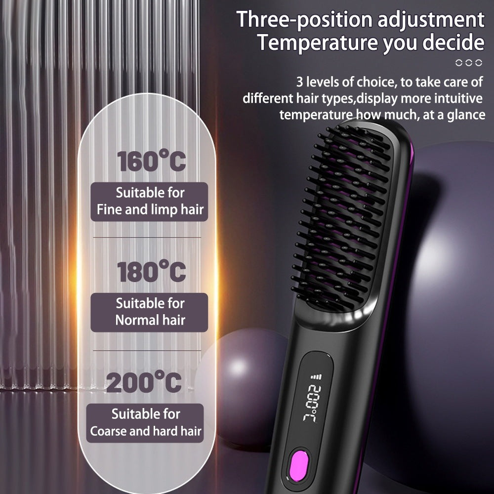 Wireless Hair Straightener Hot Brush