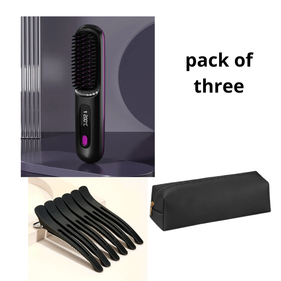 Wireless Hair Straightener Hot Brush